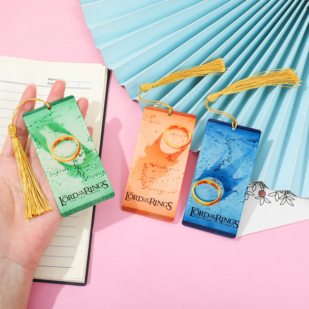 Fantasy-Roman-Film „Der Herr der Ringe“-Acryl-Lesezeichen, Fan-Lesegeschenk, Schulbriefpapier, Geburtstags-Weihnachtsgeschenk