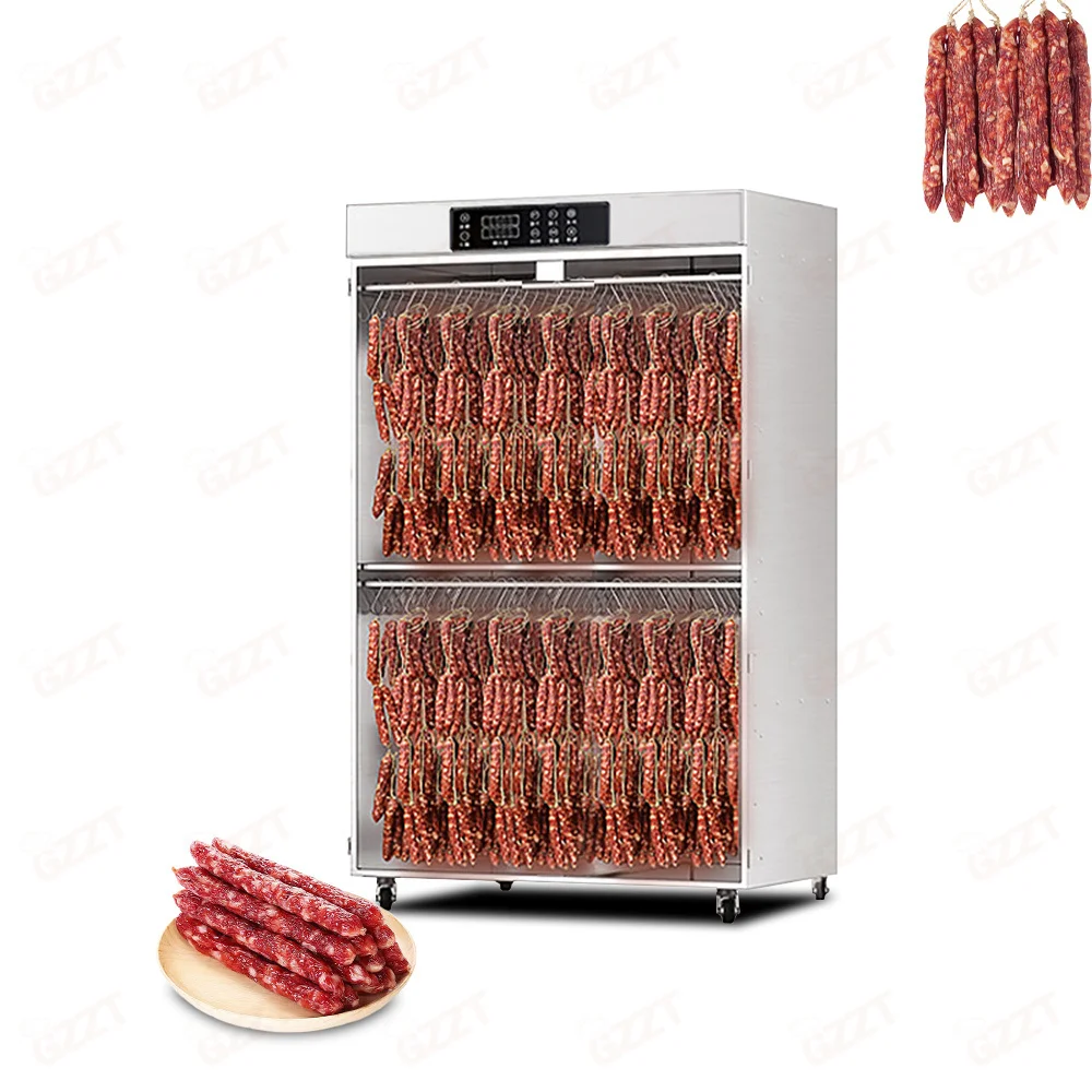 12Hot Factory 2 Independent Boxes 125kg Capacity Meat Curing Dry Aging Cabinet for Meat Beef Slami or Hams Steak Drying