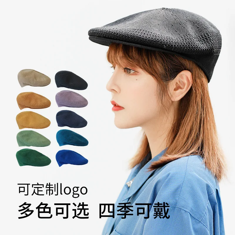 Unisex Breathable Mesh Flat Cap Summer Newsboy Ivy Cap Gatsby Style Driving Hat for Men Women Boys Girls Irish Cabbie