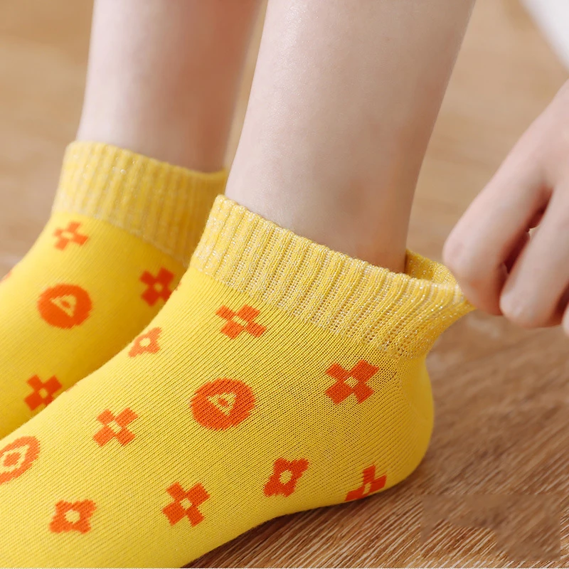 Fashion Women Cotton Short Socks Low Tube INS Style Students Girls