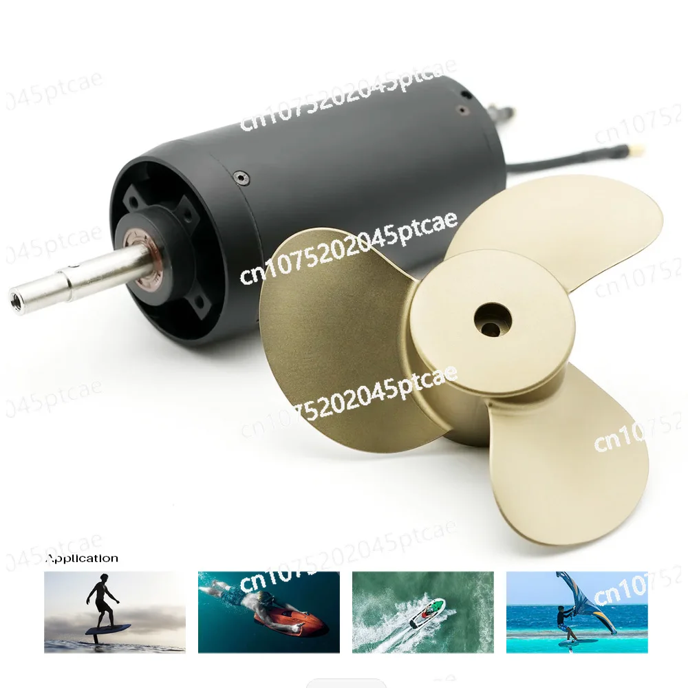 

For Electric Underwater Efoil Hydrofoil with Motor Controller and Propeller FRC IP68 Waterproof 75141 58KG Thruster BLDC Motor