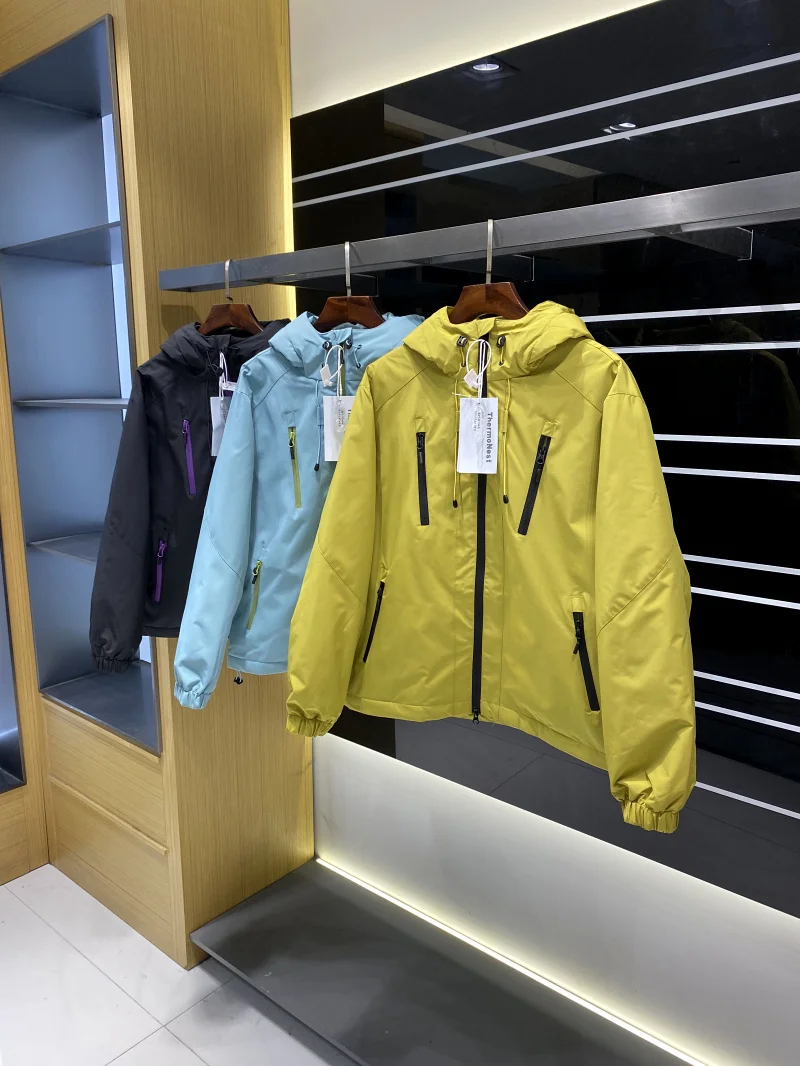 Outdoor Dames Donsjack Winddicht Waterdicht Warm Du Down Klimkleding Jas Rits Ontwerp Polyestervezelvulling