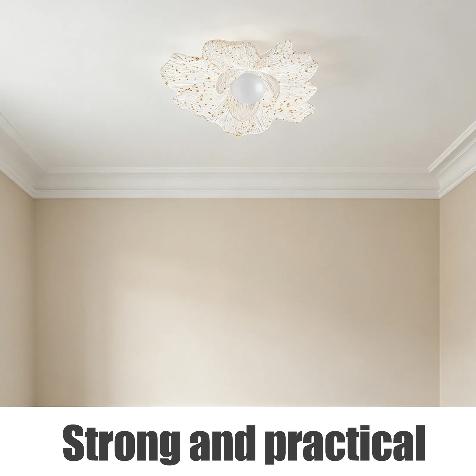 

French Floral Acrylic Pendant Light Shade 42Mm 1.65inch Petal Lamp Shade Decorative Hallway Corridor Living Room Ceiling Light