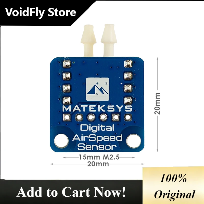 VoidFly MATEK MATEKSYS ASPD-4525 Airspeed Sensor Mission Planner High And Low Temperature Resistant SPAN For FPV Drone DIY RC Mo