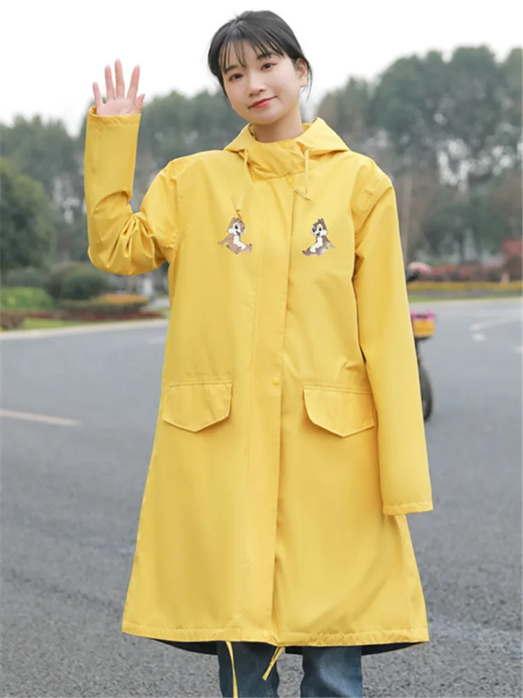 Nylon Yellow Rain Coat for Men and Women, Hiking Poncho, Breathable Long Portable Tour Rainwear, Fashion Jacket