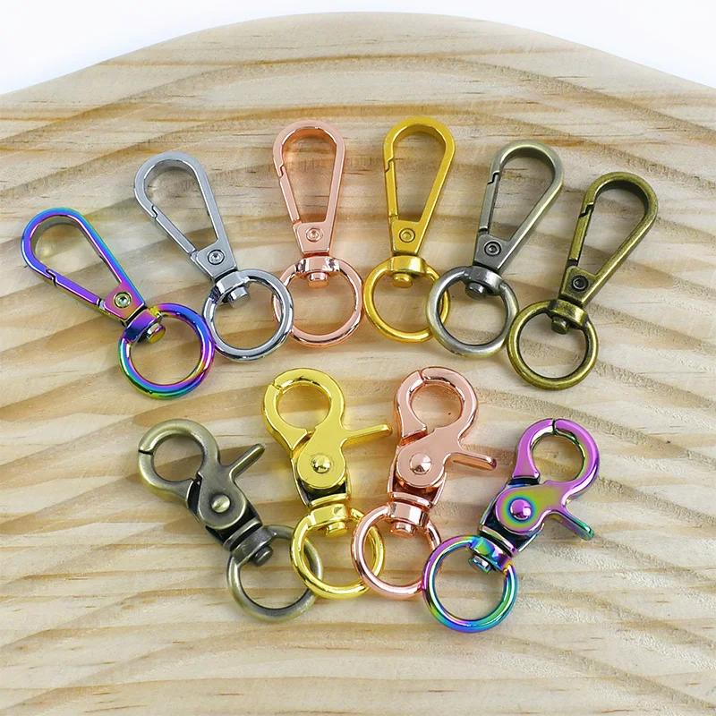 

5/10/20/30/40/50Pcs Metal Bags Small Carabiners Buckle Swivel Lobster Clasp Trigger Clip Snap Hook KeyChain Hang Clamp Supplies