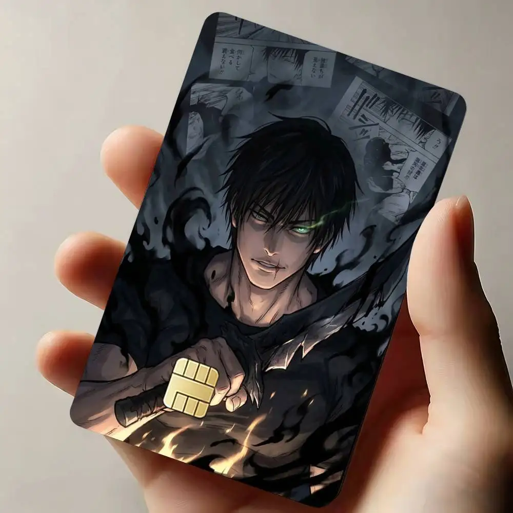 Jujutsu F-Fushiguro T-Toji Kaisen Decorative Waterproof Film Skin Cover Credit Card Stickers Debit Front Bank Bus Pass