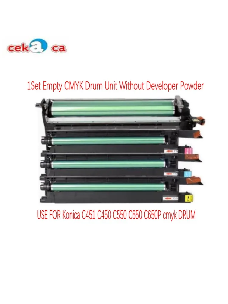 1Set Empty CMYK Drum Unit Without Developer Powder For Konica Minolta Bizhub C451 C450 C550 C650 C650P Copier Toner Image