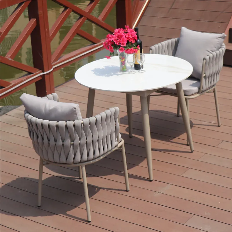 Ensembles de meubles de jardin de gazébo en tissu Boho Balkoni rembourrage ensembles de meubles de jardin ensemble de salon extérieur d'arrière-cour meubles d'extérieur