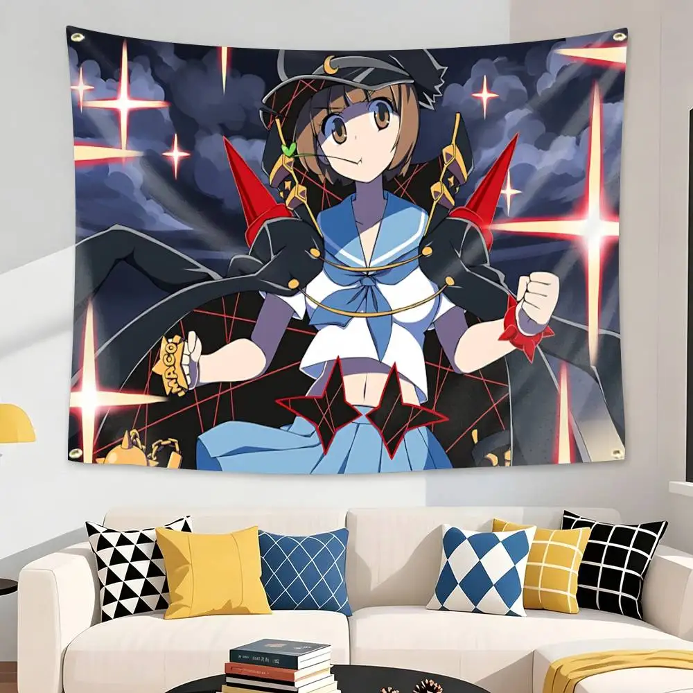 Ryuko Matoi Anime KAK Flag Tapestry Banner for Bedroom Living Room Outdoor Camping Custom Supported