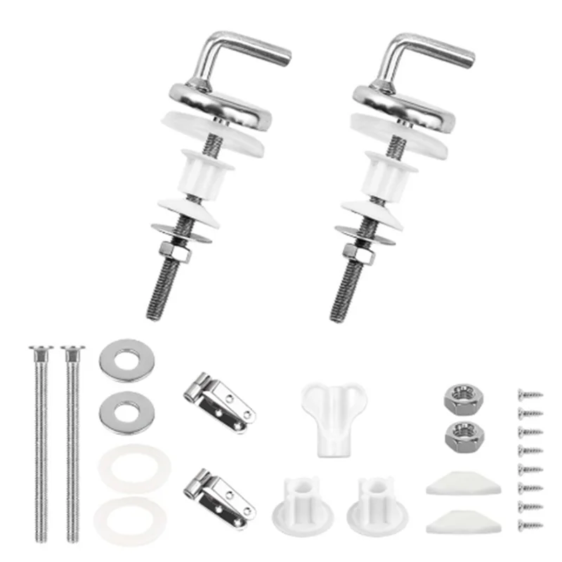 

B84B-Stainless Alloy Replacement Toilet Seat Hinges Universal Top Fixing Hinge Parts For Seats