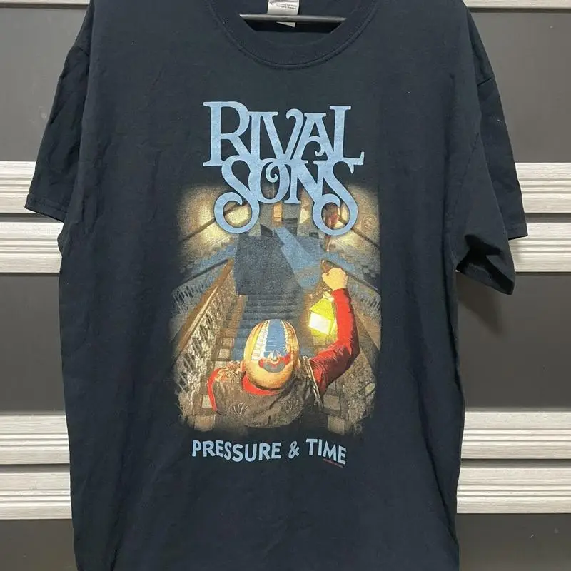 

Rival Sons Pressure Time Tour T Shirt Vintage Rock Band Merch Mans Size L