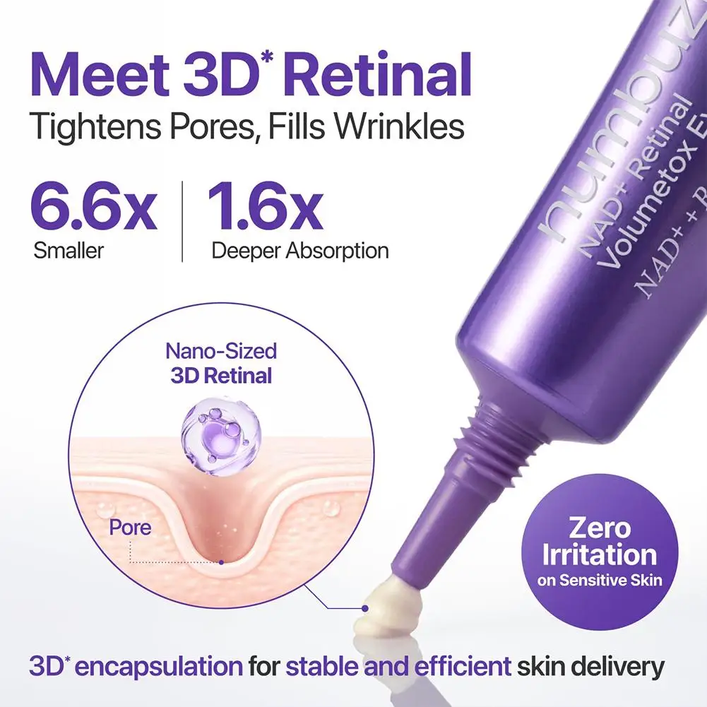 Numbuzin No.9 NAD+ Retinal Volumetox Eye Cream 50 Peptides Firming Eye Cream Smooth Fine Lines Under Eye Skin Care Serum Cream