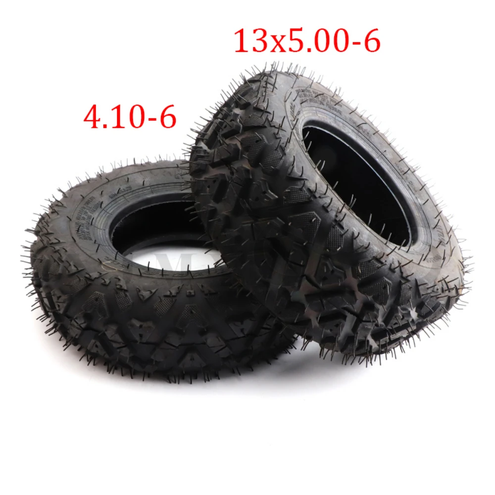 6 Inch Tire Front 4.10-6 Rear 13x5.00-6 Tubeless Tire For Atv Go Kart Mini Quad 47cc 49cc Motorcycle Tire