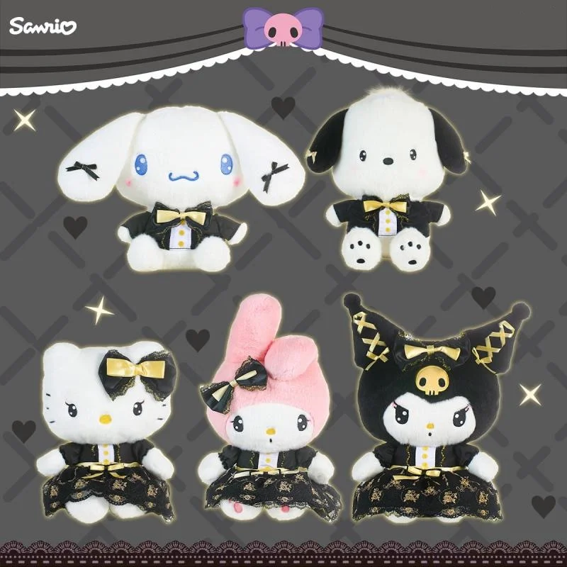 

Плюшевая игрушечная подушка с героями аниме Sanrio Hellokitty My Melody Kuromi, мультяшная новинка, блестящая плюшевая кукла, украшения для дивана, подарок на день рождения