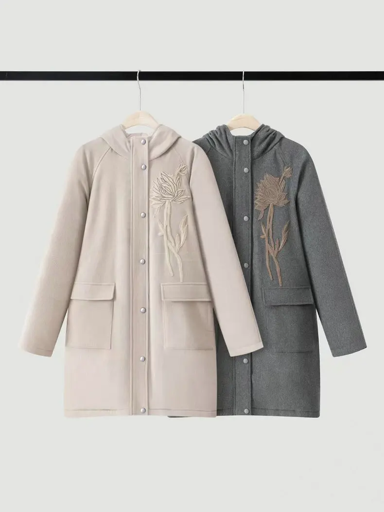 2026Fall/Winter Women’s Mid-Length Hooded Down Jacket
