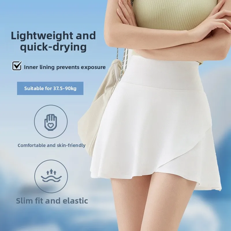 

Spor Yoga orts Skirt Women's Summer Outdoor Wear Qui Dry Running Fitn Pants Thin Material Comfortable Fit Skirt