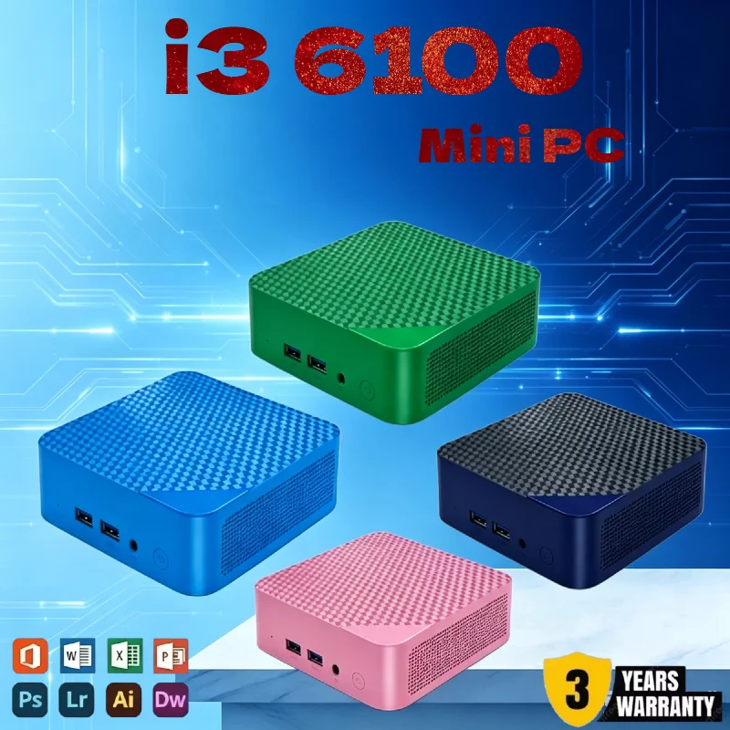 Mini PC Intel Core i3 6100 Compact 2026 Gamer PC, WiFi 6 BT5.2 Dual Wireless, 16GB RAM 1TB Fast SSD, Original Windows 11 Mini PC