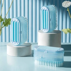 Multifunctional Soap Box Roller Brush Type Soap Dish Holder Household Bathroom Laundry Soap Drain Box Non-slip Foam Bubbler