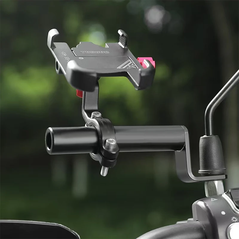 Alongamento extensor suporte espelho retrovisor montagem universal para motocicleta scooter bicicleta suporte do telefone móvel holofotes