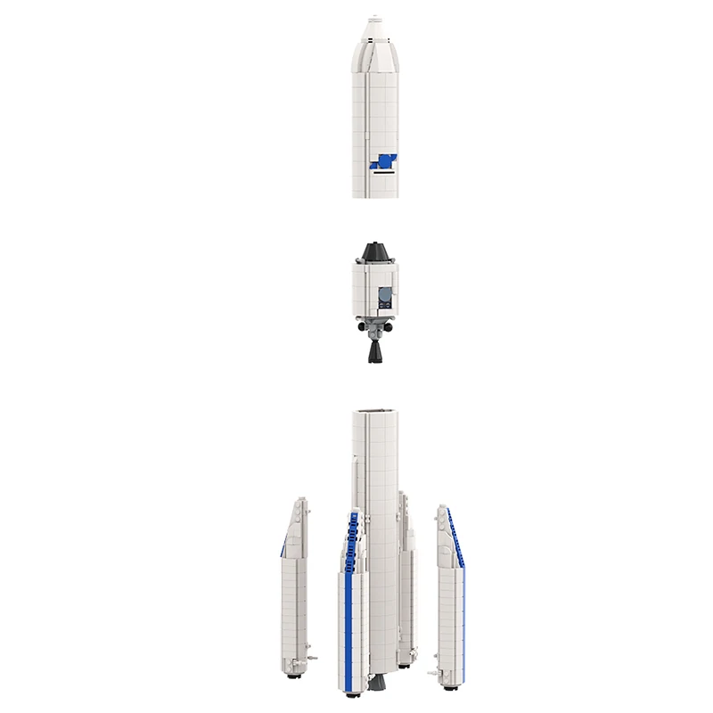 MOC Aerospace Rocket ESA Arianespace Arianeal 6 Rocket Building Blocks For 1:110 Saturn V Scale Space Exploration Bricks Toys