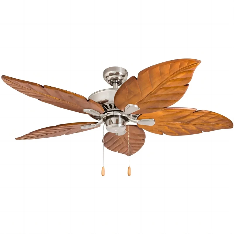 Drawstring hot-selling fan light 110V hotel engineering decorative ceiling fan light waterproof