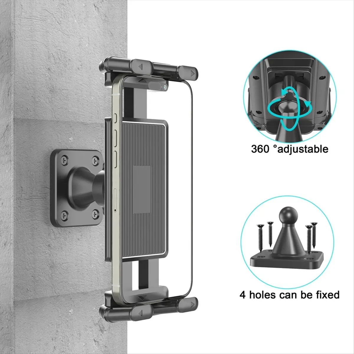 Latest ABBQ-360 ° Flexible Long Lazy Arm Stand Holder Tablet for 4 to 15inch for Wall Mounted Universal Bracket Home