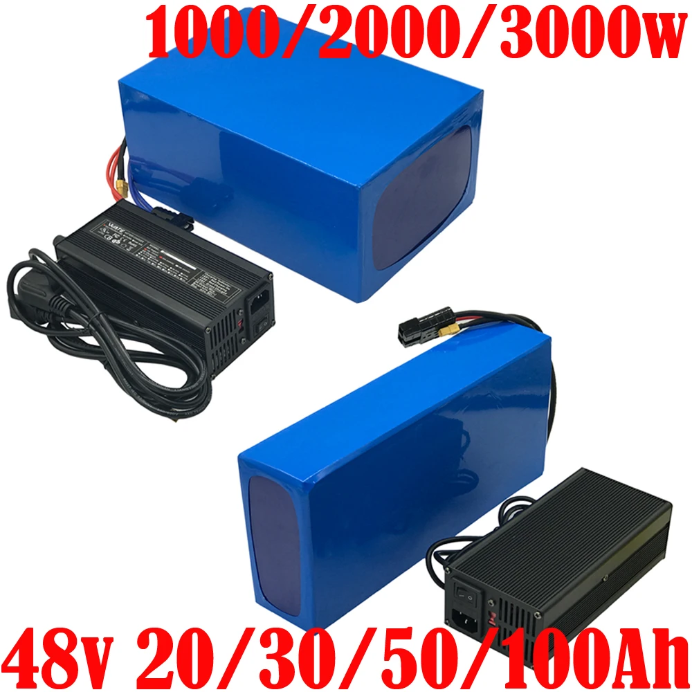 

ebike battery 48v 20ah 25ah 30ah 40ah 50ah 80ah 100ah electric bike bicycle lithium battery For 3000W 2000W 1000W Scooter Motor