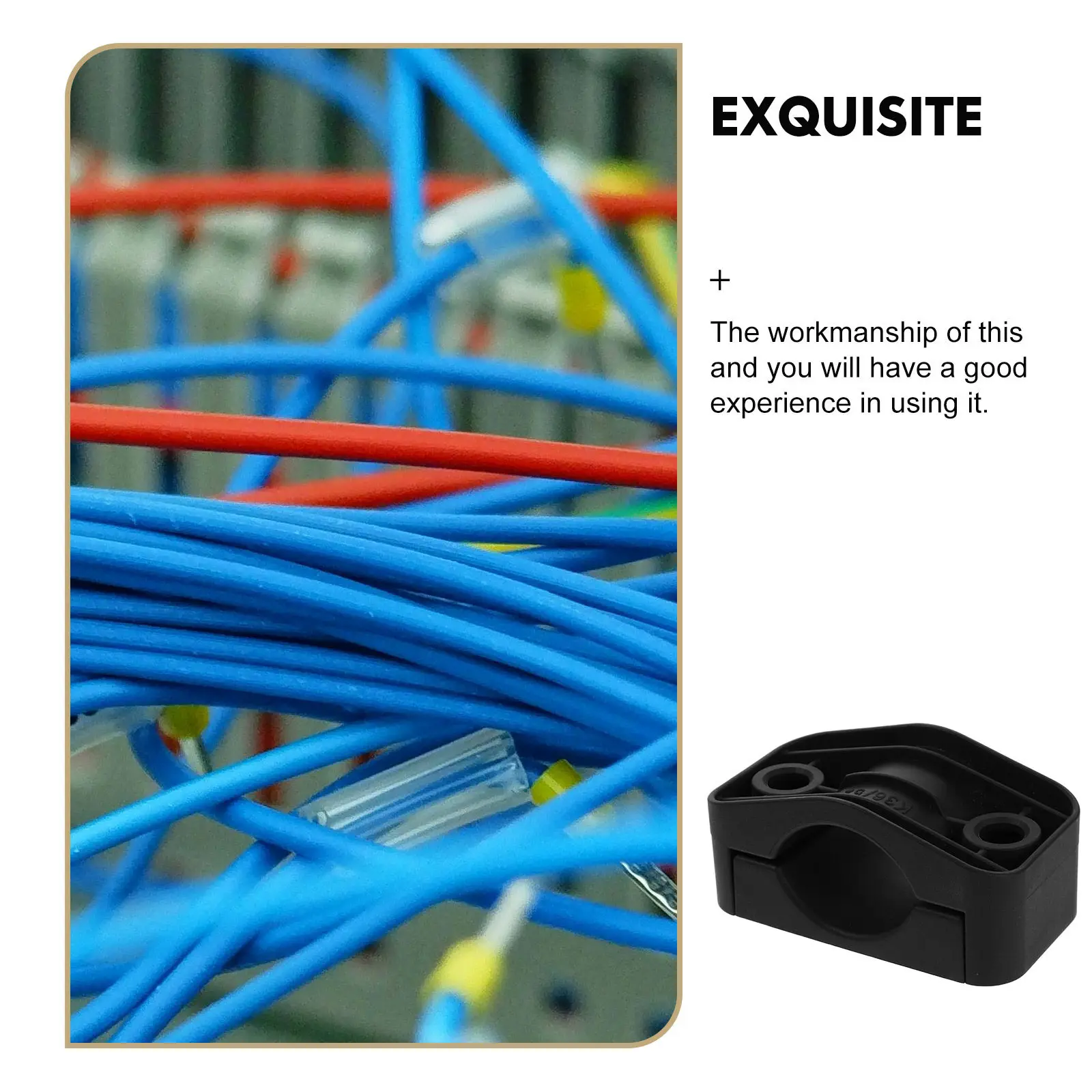 High Voltage Cable Clamp Plastic Wiring Frame Clip Black Reusable for Distribution Box Cable Fixing Outdoor Wire Organizer