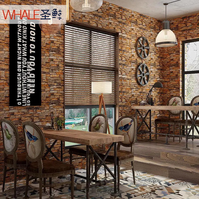 3D Continuous Brick Wall Stickers Self-adhesive Wallpaper Waterproof Stickers DIY Home Decor adesivos de parede wall paper