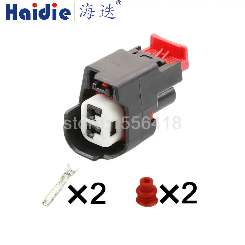 

1-100 sets 2 Pins automotive connector 2-hole plastic shell