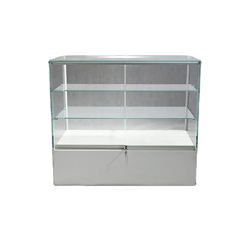 custom.Factory Custom White Melamine Facing Display Cabinet Store Jewelry Showcase