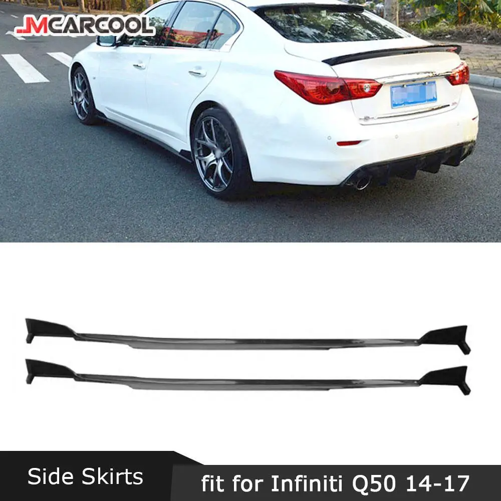 

JMCARCOOL для Infiniti Q50 Q50S седан 4-дверный стандартный Sport 2014-2017 боковые юбки фартуки накладки на дверной бампер из углеродного волокна