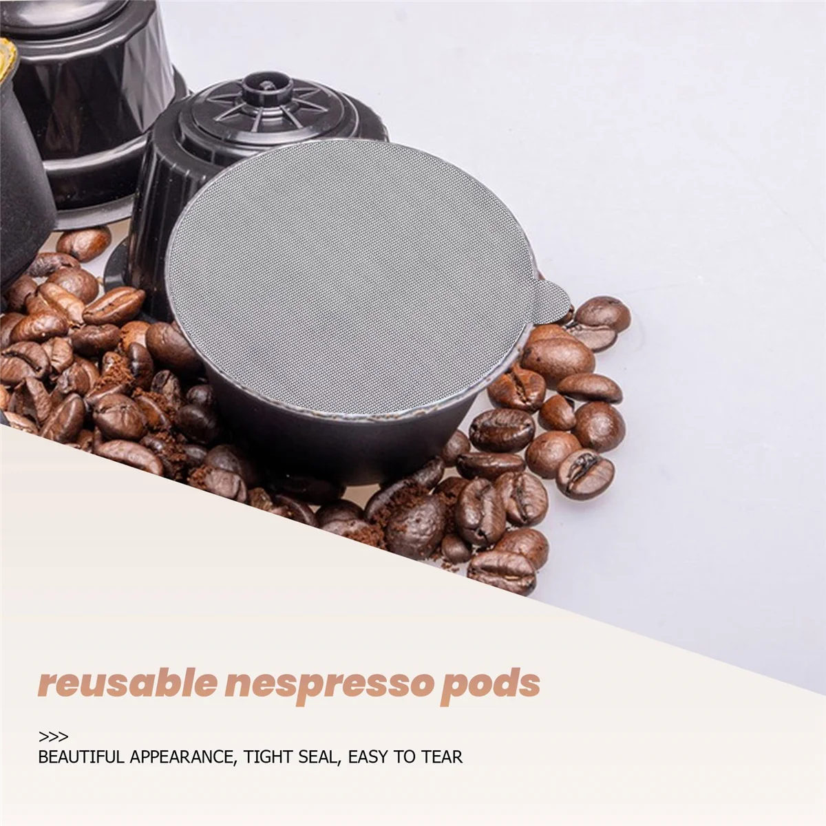 100 pezzi adesivi per coperchi in foglio di alluminio adesivi per il riempimento di cialde di caffè Nespresso vuote usa e getta copertura riutilizzabile 37 mm