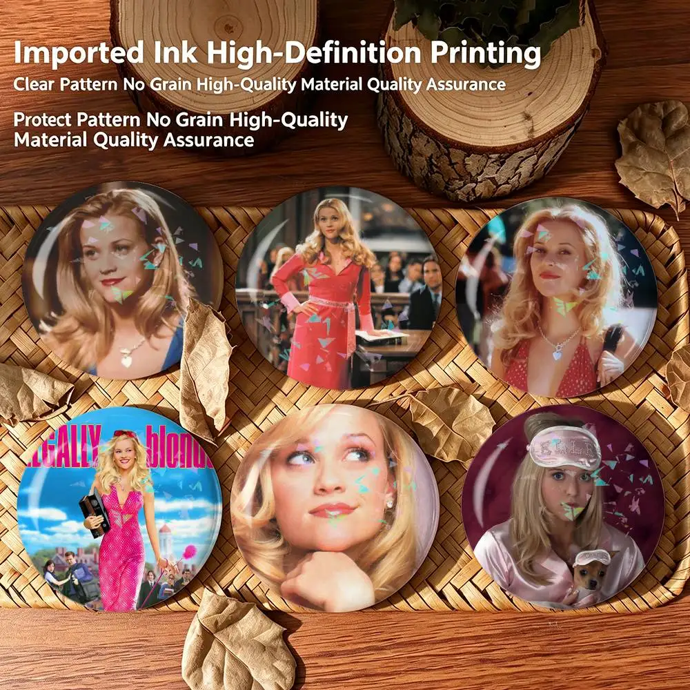 E-Elle Woods Bruiser R-Reese  Custom Tinplate Round Button Badge Pins Brooches