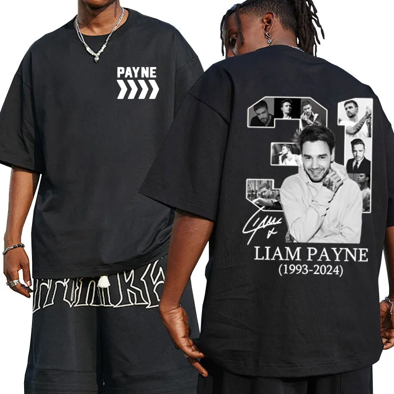 

Liam Payne Tribute Print T-shirt Men Women Fashion Aesthetic T Shirt Oversized Harajuku 100% Cotton Tee Shirts Short Sleeve Tops