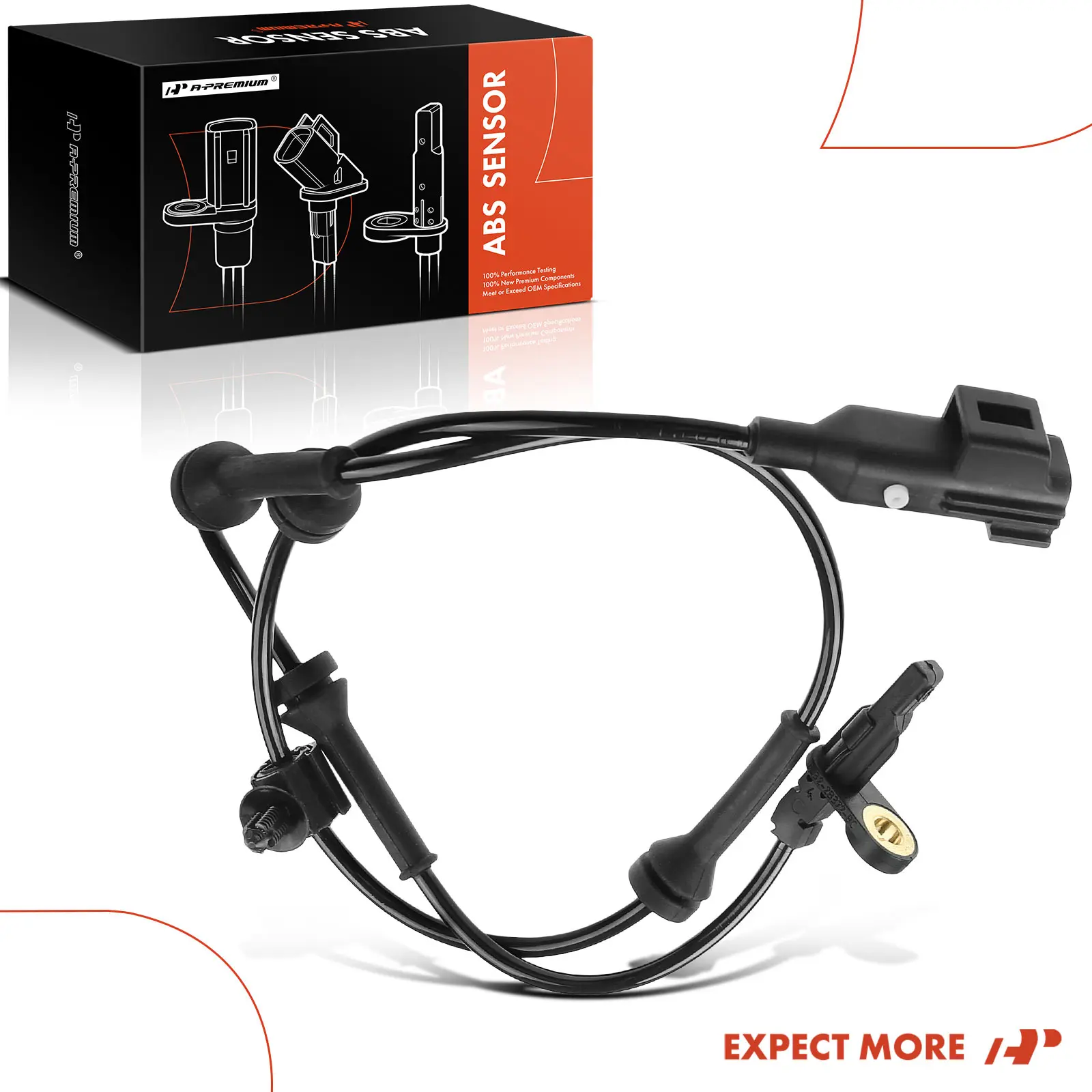 A-Premium Rear Driver or Passenger Side ABS Wheel Speed Sensor for Land Rover LR2 2008-2012 8
