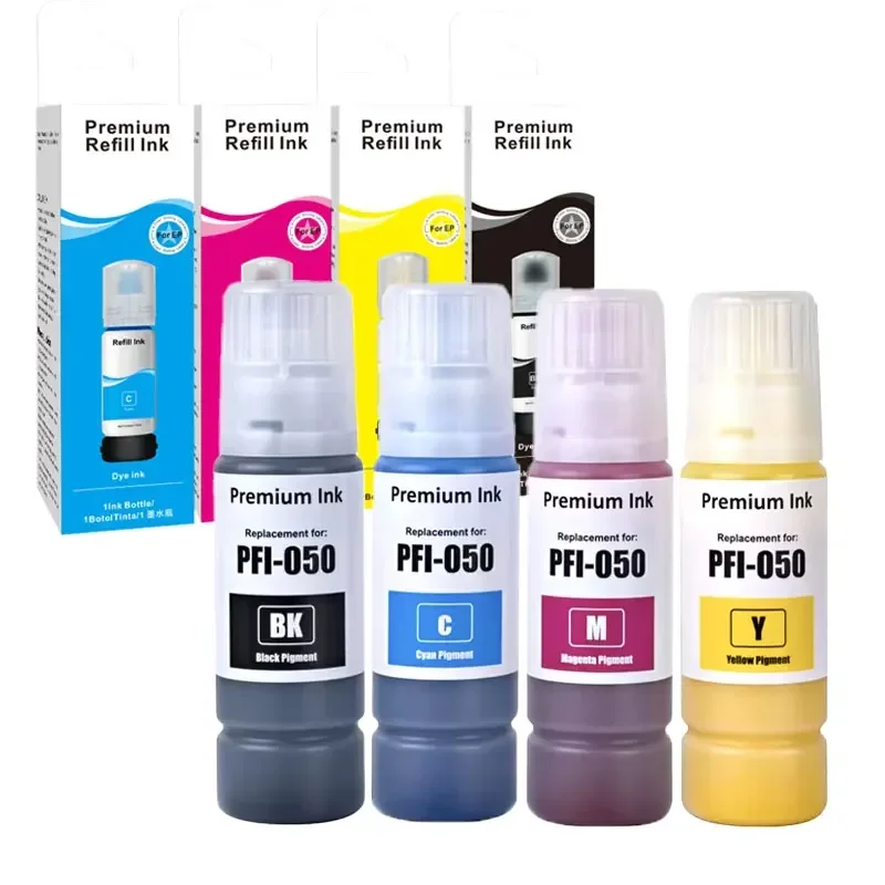 PFI-050 PFI050 PFI 050 Premium Color Compatible Bottle Water Based Refill Pigment Ink for Canon ImagePROGRAF TC-20 TC20M Printer