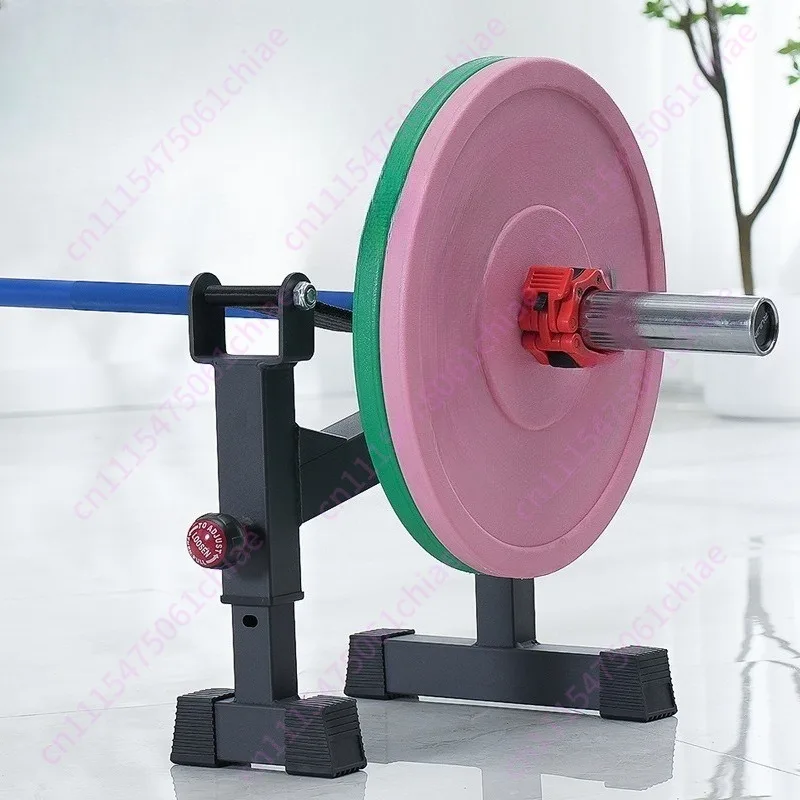 Gym Deadlift Cushion Rack Adjustable Placement Rack Weightlifting Deadlift Pad Barbell Rack Five-gear Adjustable