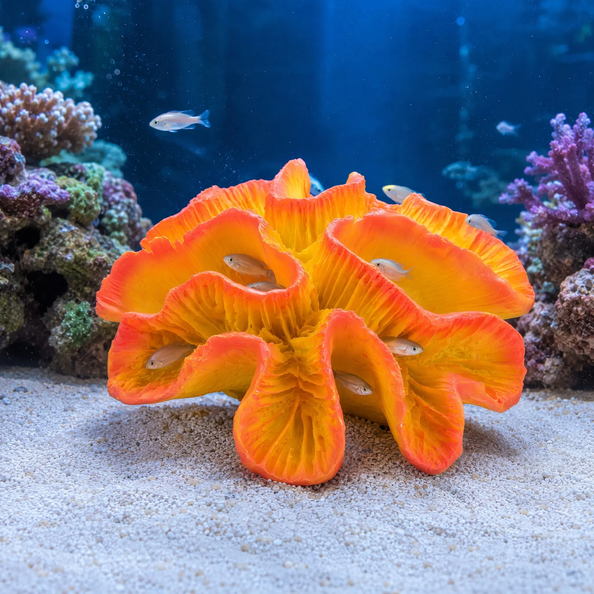Simulated Coral Reef Ornament for Aquarium Fish Tank Decor Resin Artificial Coral Landscape Enhancement Natural Look Stable Base