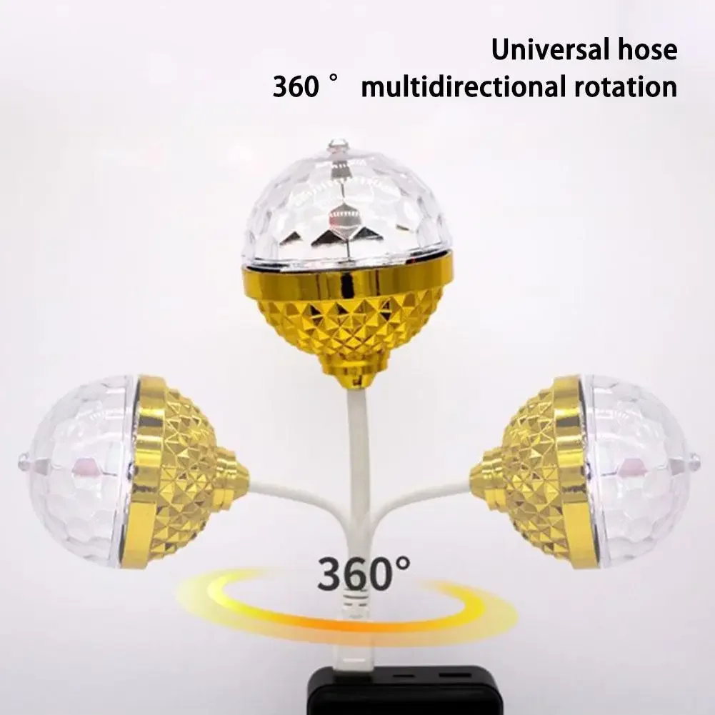 Разноцветные волшебные шариковые огни Rgb, портативная Вращающаяся мини-проекционная лампа, сценическая стандартная лампа для дома