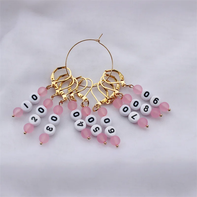 1 Set Stricken Stich Marker 0 ~ 90 Anzahl Acryl Perlen Häkeln Stich Marker für Nähen Zubehör DIY Handwerk marker Werkzeug