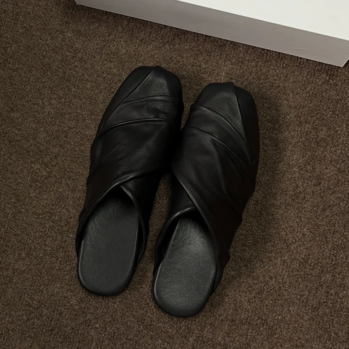 Black Vintage Leather Shoes Si - Mule Slip On review and price