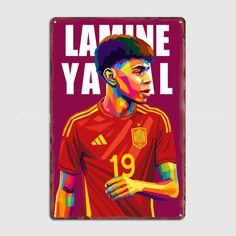 Lamine Yamal Pootball Player Poster Metal Tin Sign Indoor Outdoor Home Decor Bar Custom Posters Wall Room Decorations