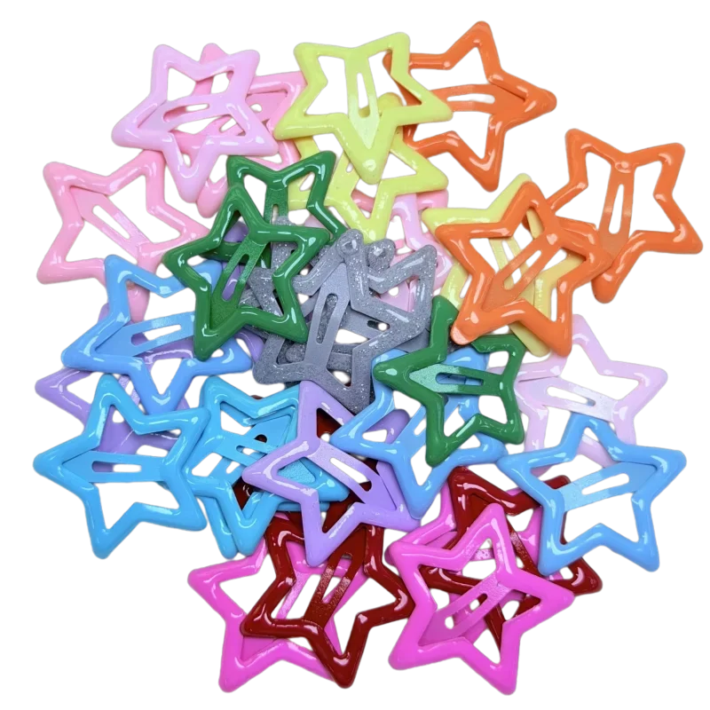 20pcs/lot Colorful Star Hair Clips Dopamine BB Hairpins For Women Girls BangsGirls Y2K Style Headwear