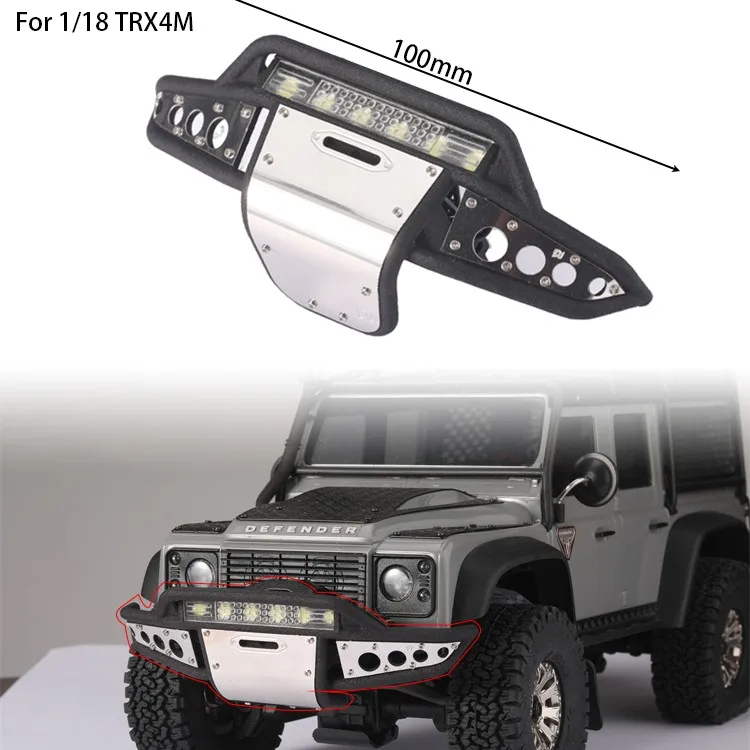 

Rear View Mirror Bumper Fender Lampshade Exhaust Pipe Chassis Window Net For Trx4m 1/18 Defender Rc Car Upgrade Part