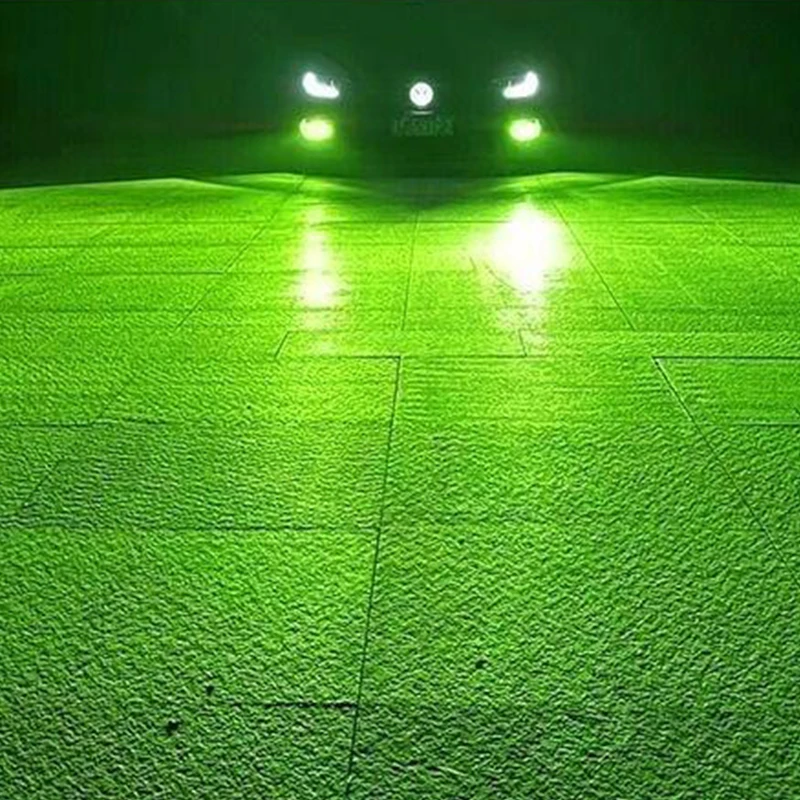 

12V 50W Green Lemon HB3 HB4 H8 H9 H11 H7 H3 H16 9005 9006 LED Headlight Bulbs Fog Lamp Retrofit