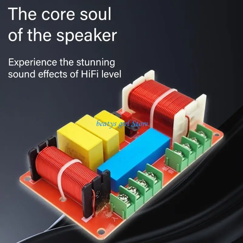 

C7AB 250W Speaker Frequency Divider 3 Way 1 Treble 2 Bass Unit Speaker Crossover Filter Frequency Distributor Module