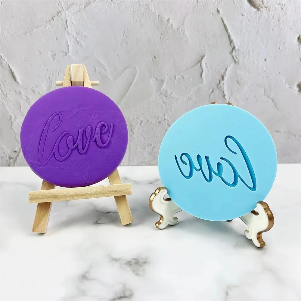 Happy Valentine\'s Day Cookie Stamp Wedding Party Love Word Biscuit Embossing Moulds Fondant Sugar Icing Cake Decorating Tools
