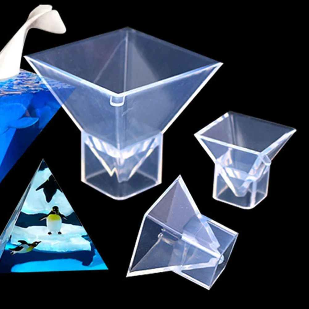 

Pyramid Mold Shape Silicone Resin Casting Molds Epoxy Craft Model Silica Gel DIY Reusable